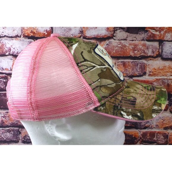 Simply Southern Womens Pink Mesh Trucker Hat Camo Deer Patch Adjustable - Picture 2 of 7